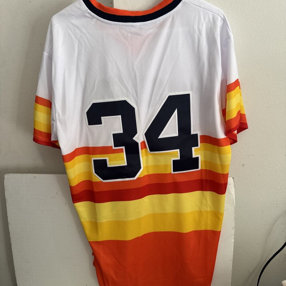 1980 Houston Astros Ryan #34 Pullover White Jersey Size Large